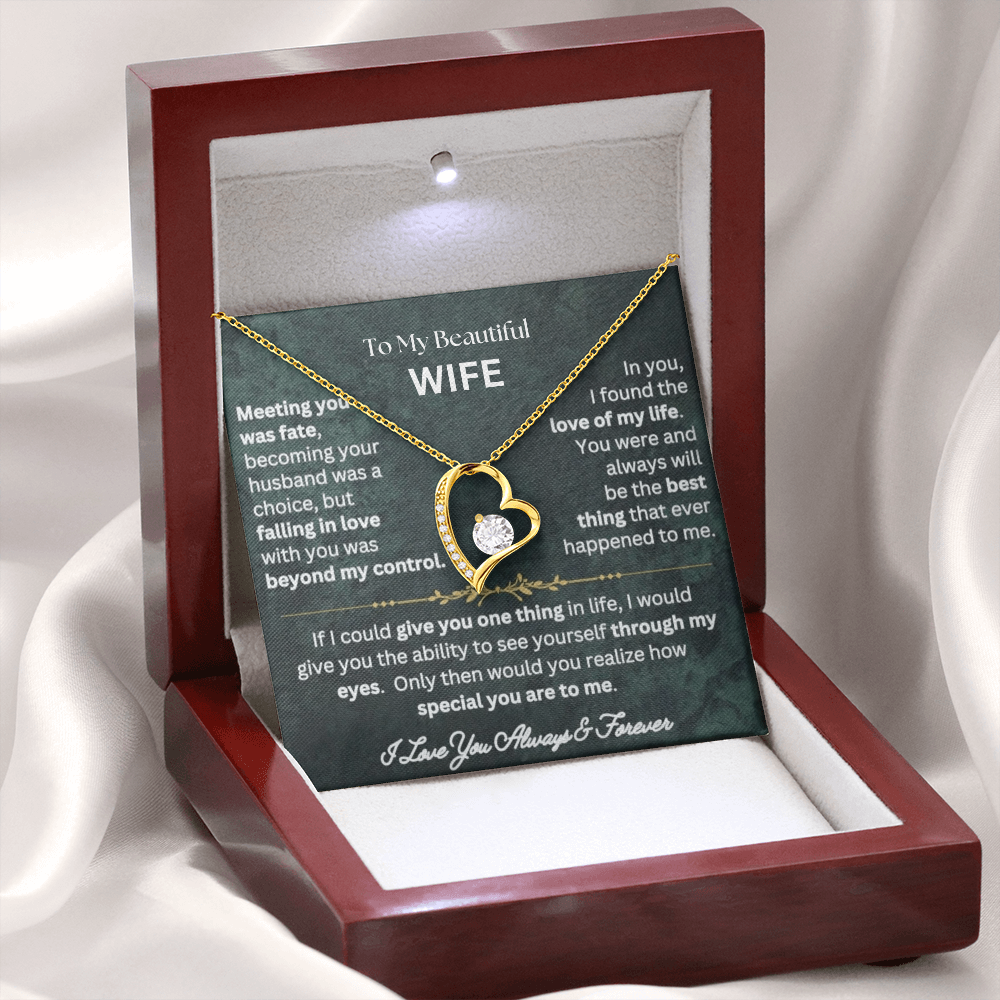 To My Wife - Love Heart Necklace - Love You Always