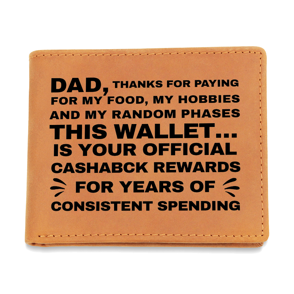 Your Cashback Rewards - Father's Day Wallet Gift for Dad