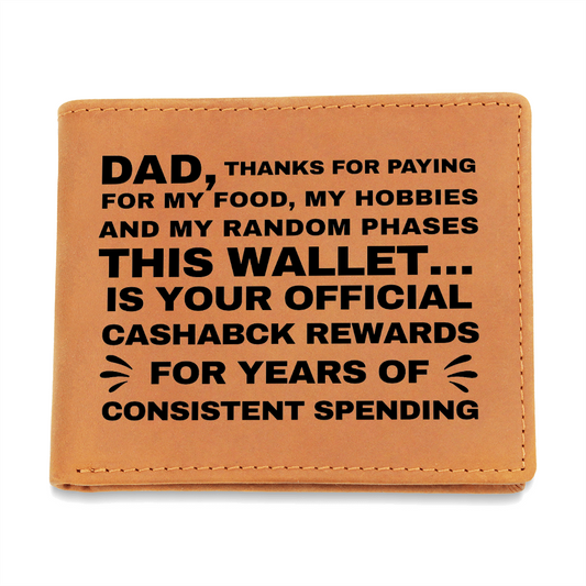 Your Cashback Rewards - Father's Day Wallet Gift for Dad