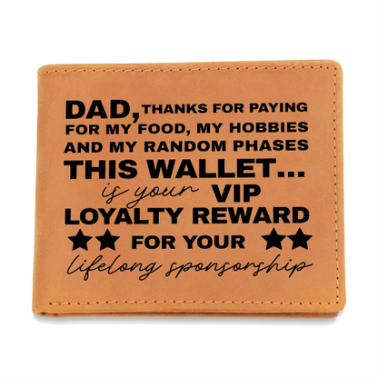 VIP Loyalty Reward - Father's Day Genuine Leather Wallet Gift for Dad