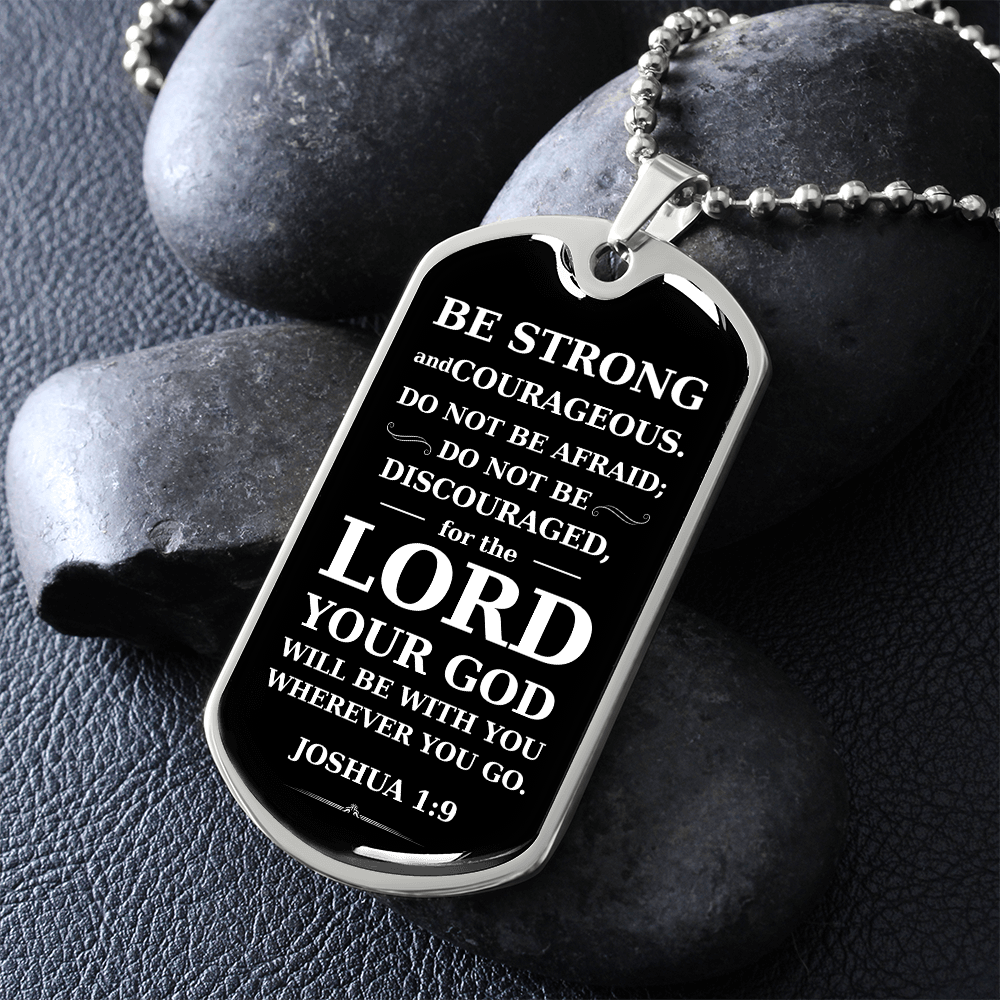 Dog Tag Necklace for Christian Baptism Confirmation and 1st Communion Gift