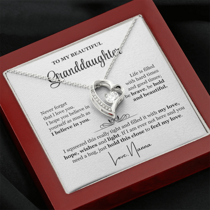 I Believe In You - Necklace Gift for Granddaughter from Nanna