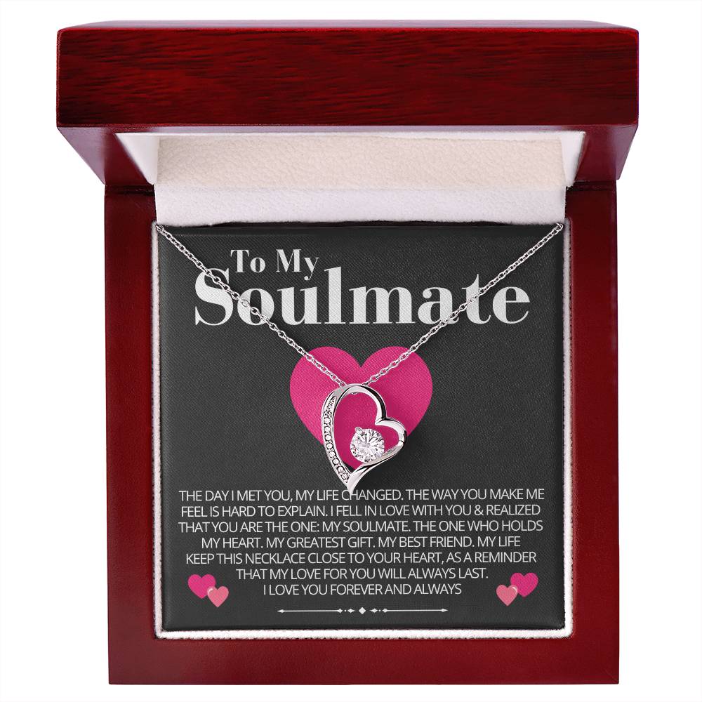 To My Soulmate - Love Heart Necklace - Love You Always