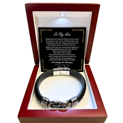 To My Son - Forever Linked Bracelet - Always With You Message Card Gift